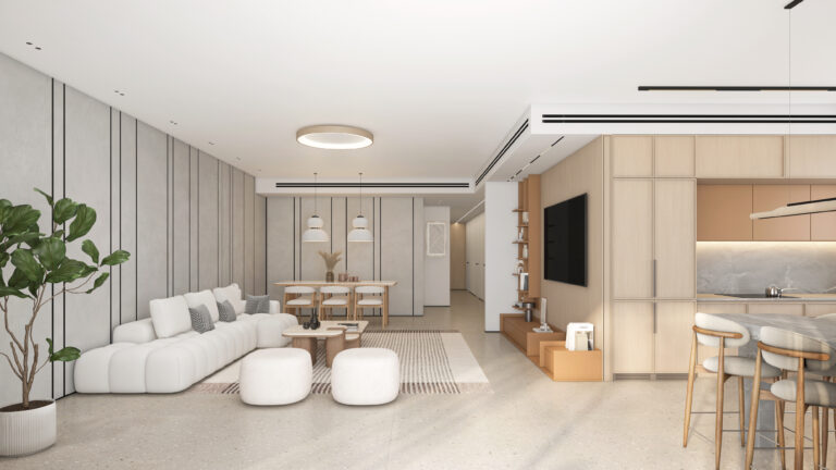 הדמיה 5 חדרים סלון